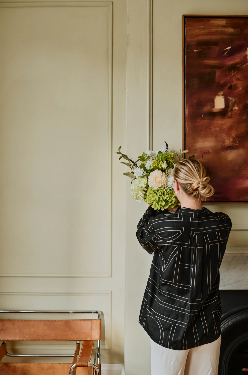 Aida - Faux Flower Arrangement - Greens - Image 4