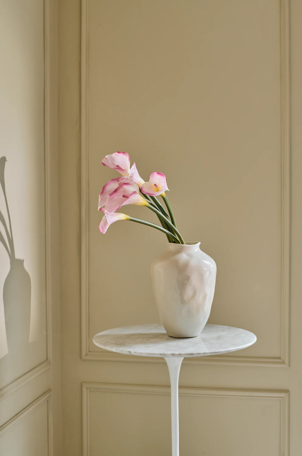 Calla Lilies - Faux Flower Stems - Dark Purple, White & Pink - Image 5