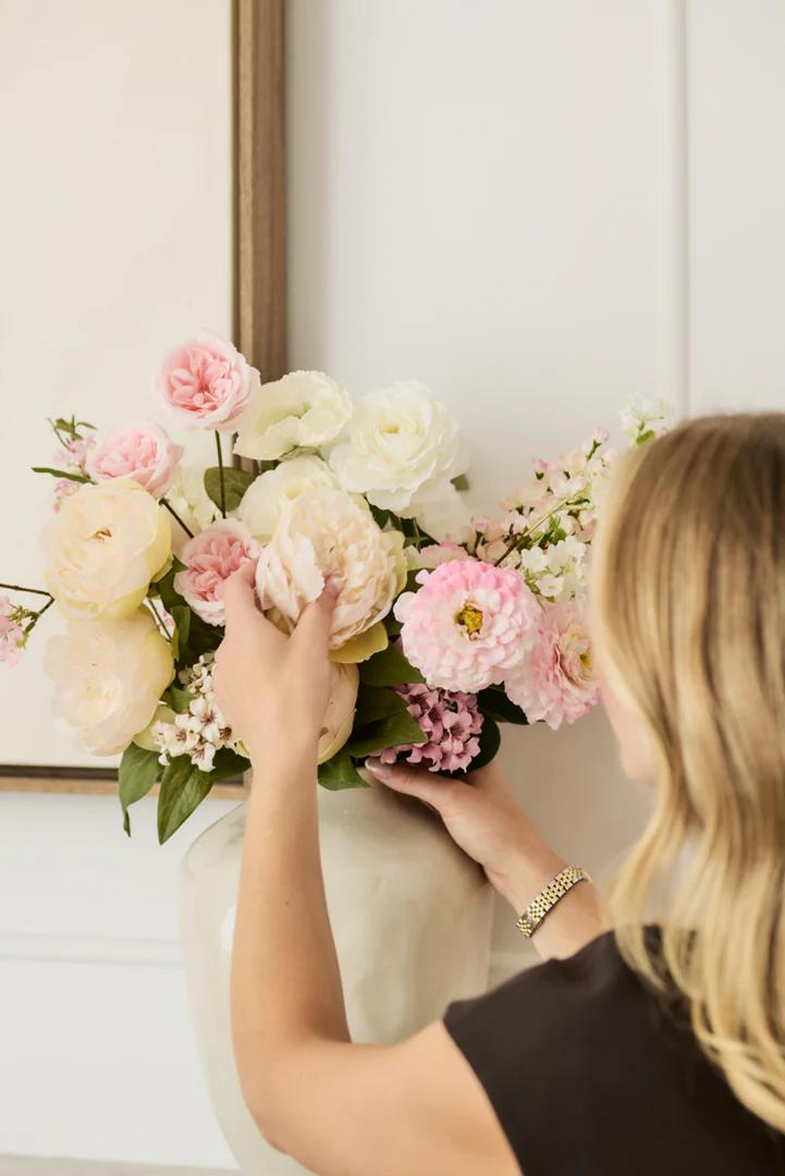 Daphne - Faux Flower Arrangement - Whites, Creams & Pinks - Image 3