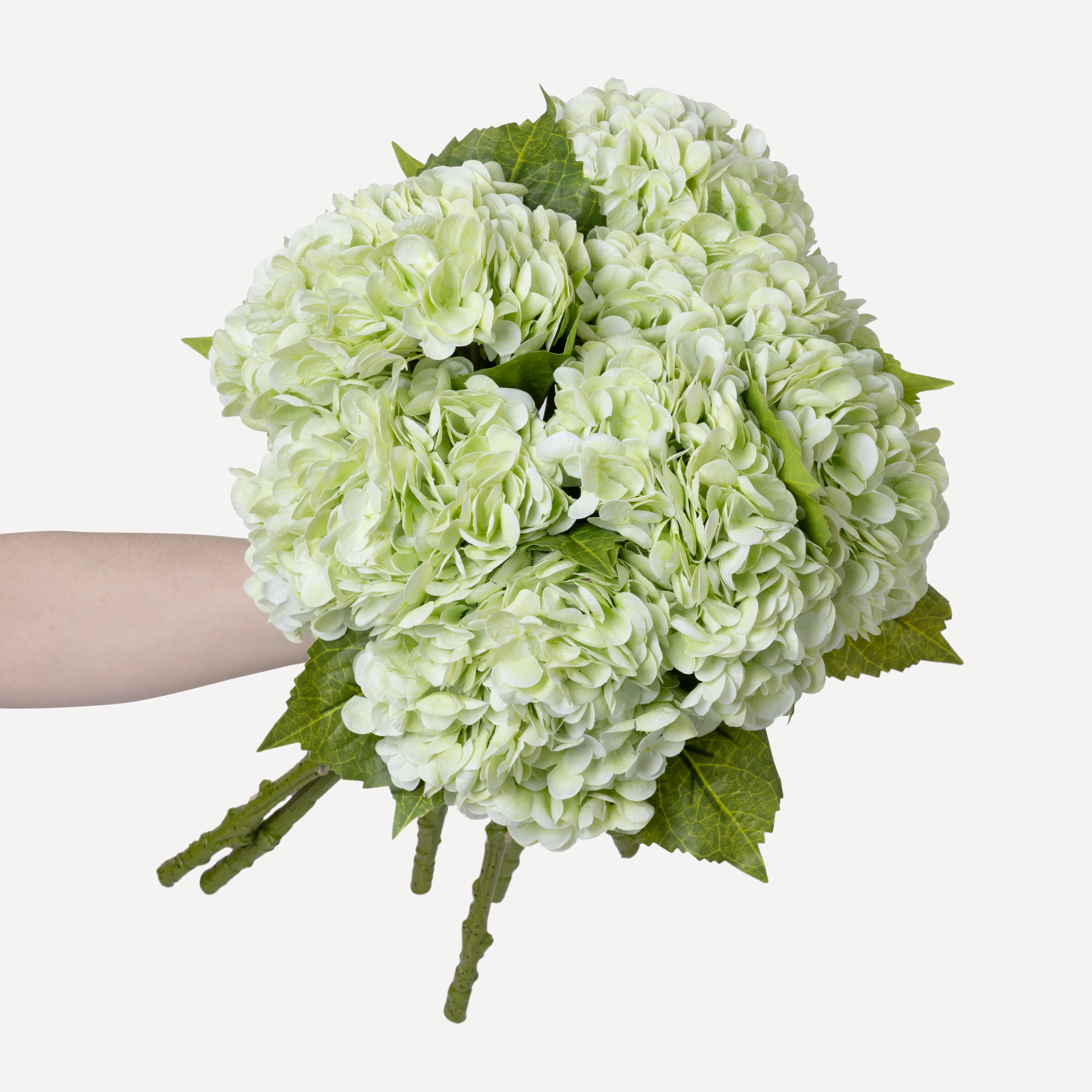Hydrangeas - Faux Flower Stems - White, Light Green, Lavender, Blue, Green - Image 24