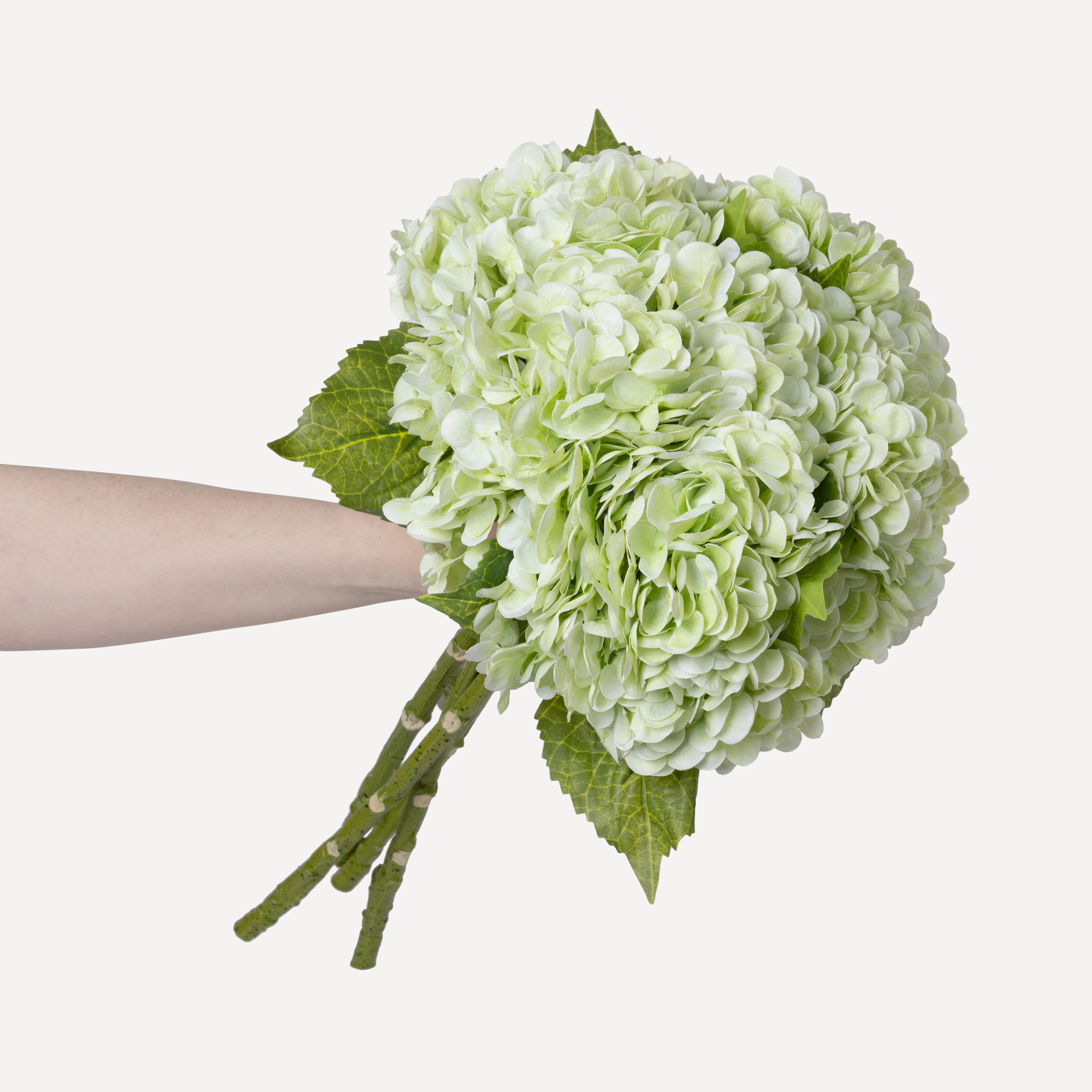 Hydrangeas - Faux Flower Stems - White, Light Green, Lavender, Blue, Green - Image 25