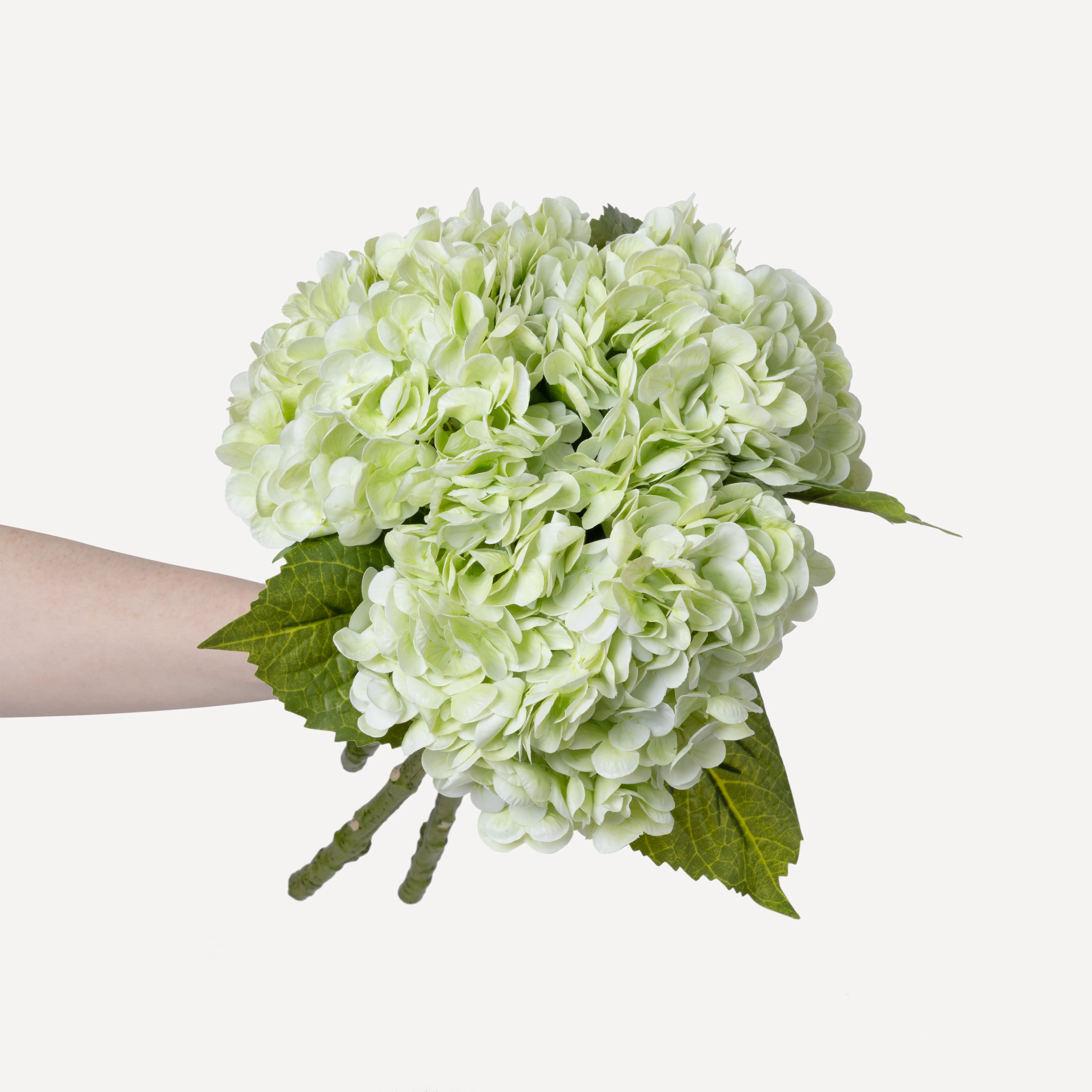 Hydrangeas - Faux Flower Stems - White, Light Green, Lavender, Blue, Green - Image 26