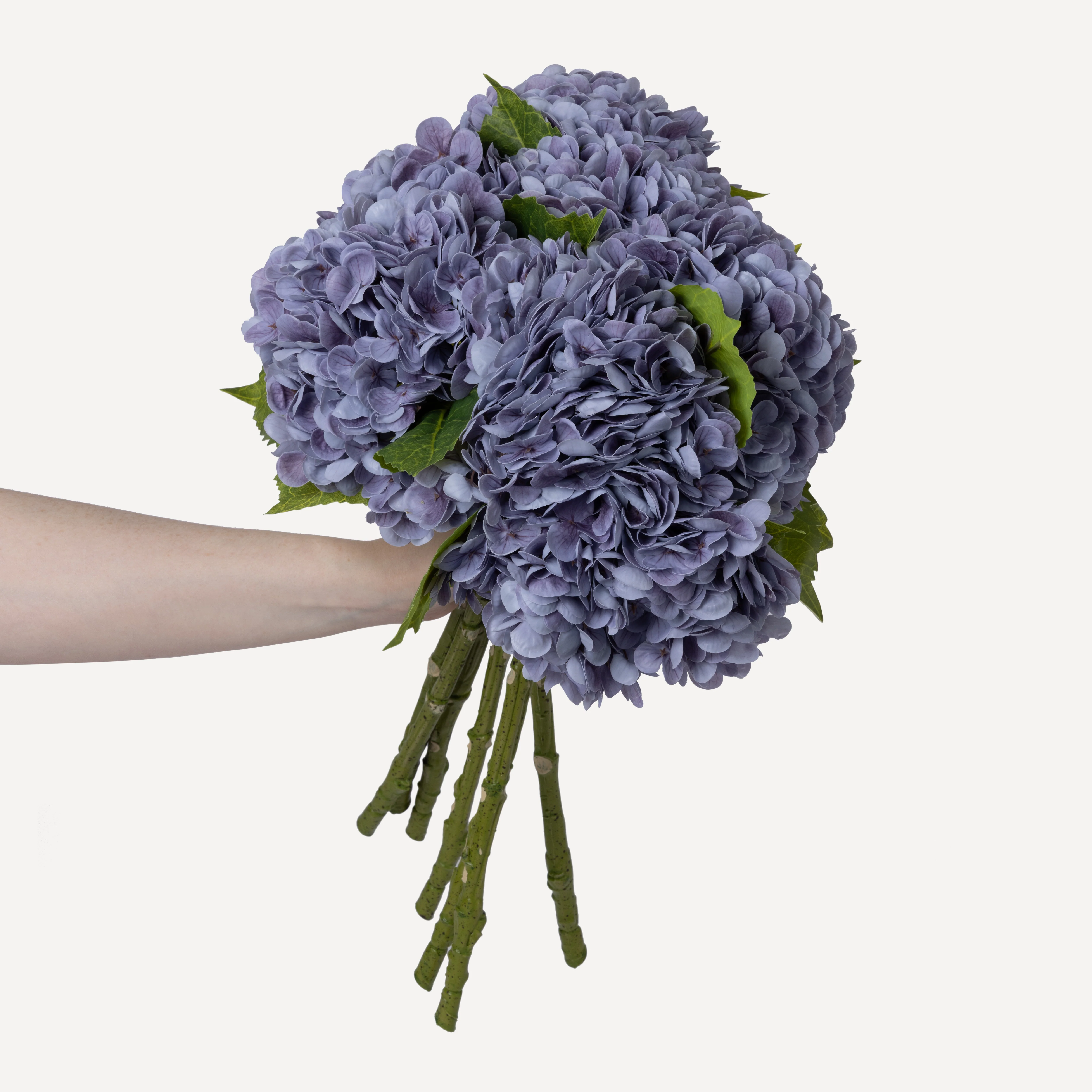 Hydrangeas - Faux Flower Stems - White, Light Green, Lavender, Blue, Green - Image 28