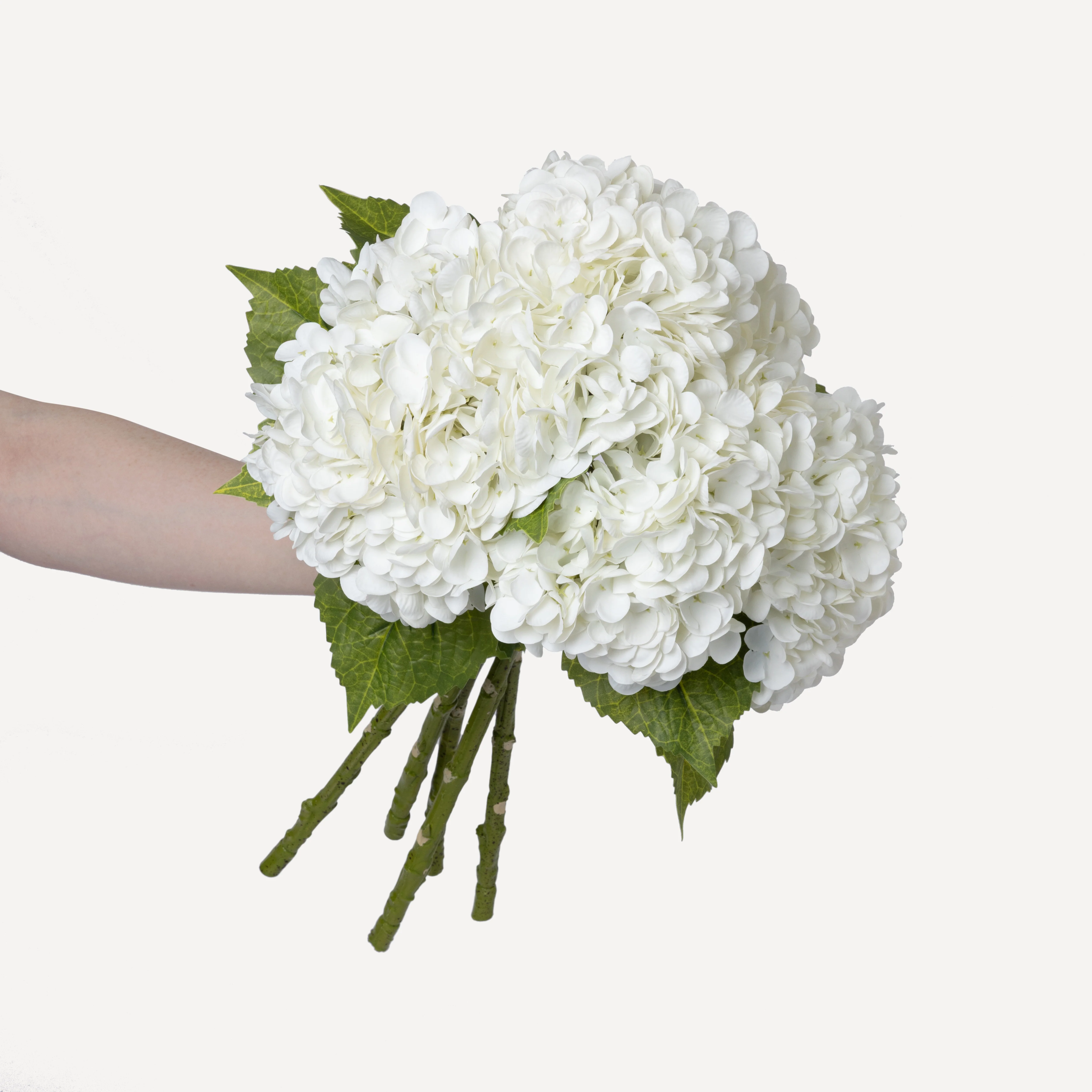 Hydrangeas - Faux Flower Stems - White, Light Green, Lavender, Blue, Green - Image 3