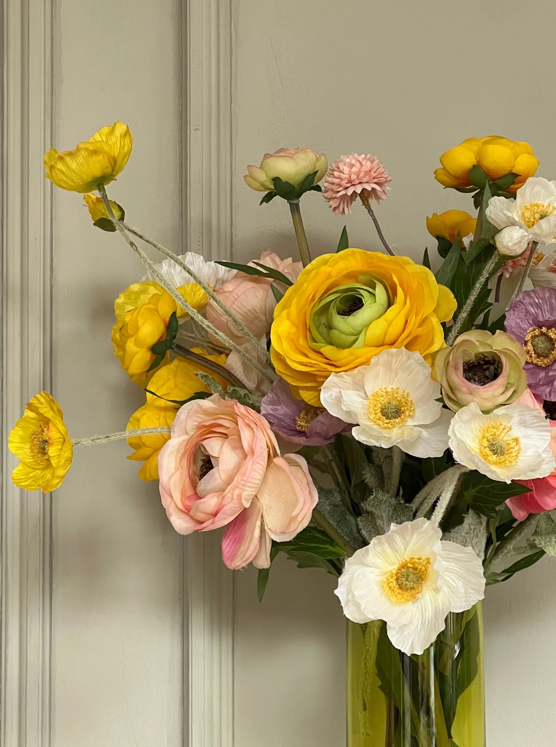 Maddy - Faux Flower Arrangement - Yellows, Whites & Pinks - Image 5