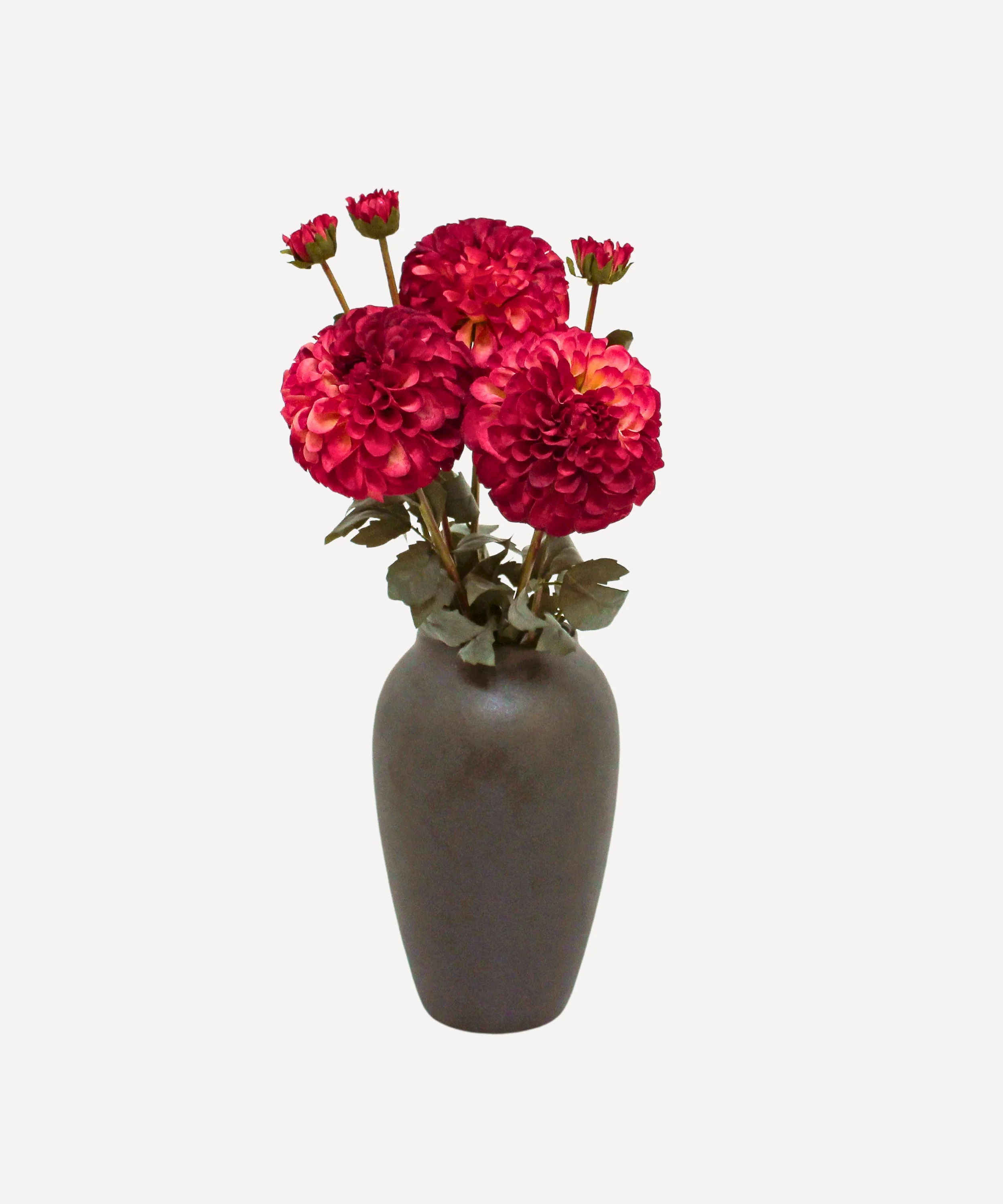 Pom Pom Dahlias - Faux Flower Stems - Blush Red, Soft Purple, Red, Cream - Image 16