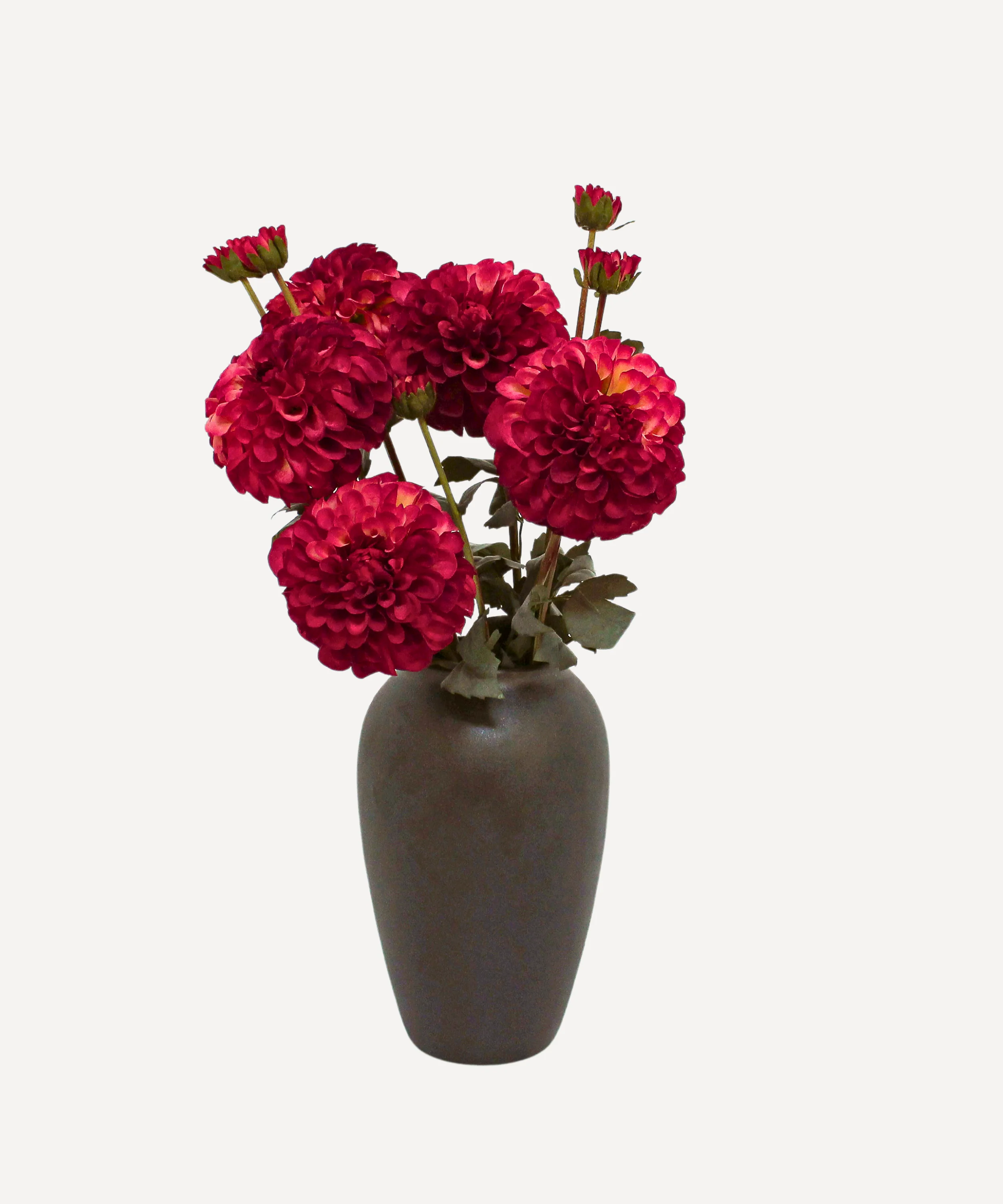 Pom Pom Dahlias - Faux Flower Stems - Blush Red, Soft Purple, Red, Cream - Image 18