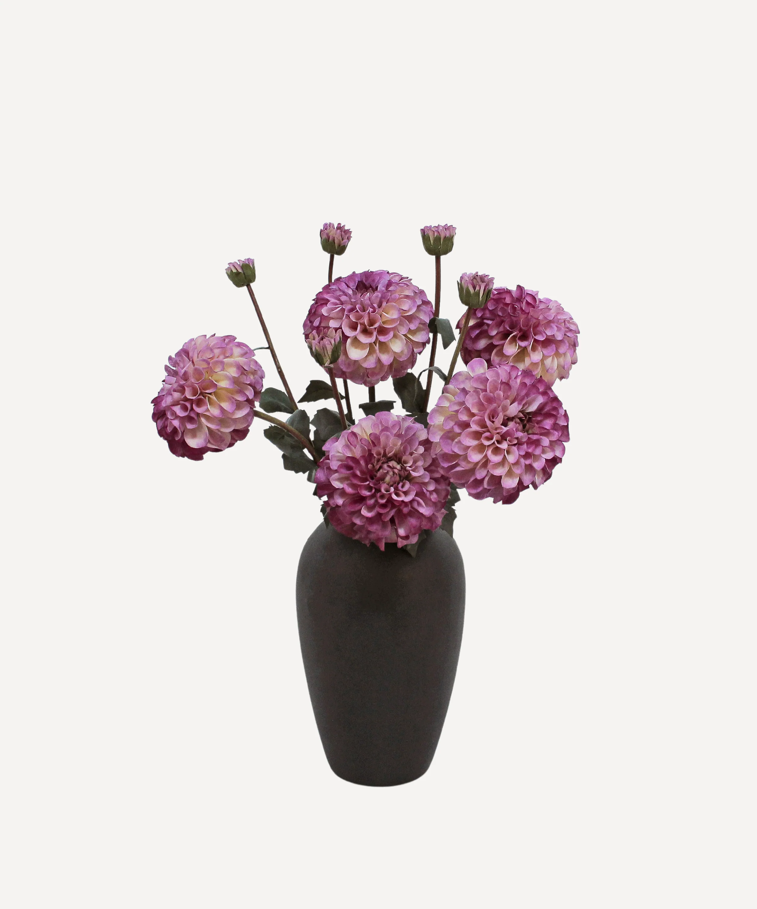 Pom Pom Dahlias - Faux Flower Stems - Blush Red, Soft Purple, Red, Cream - Image 21