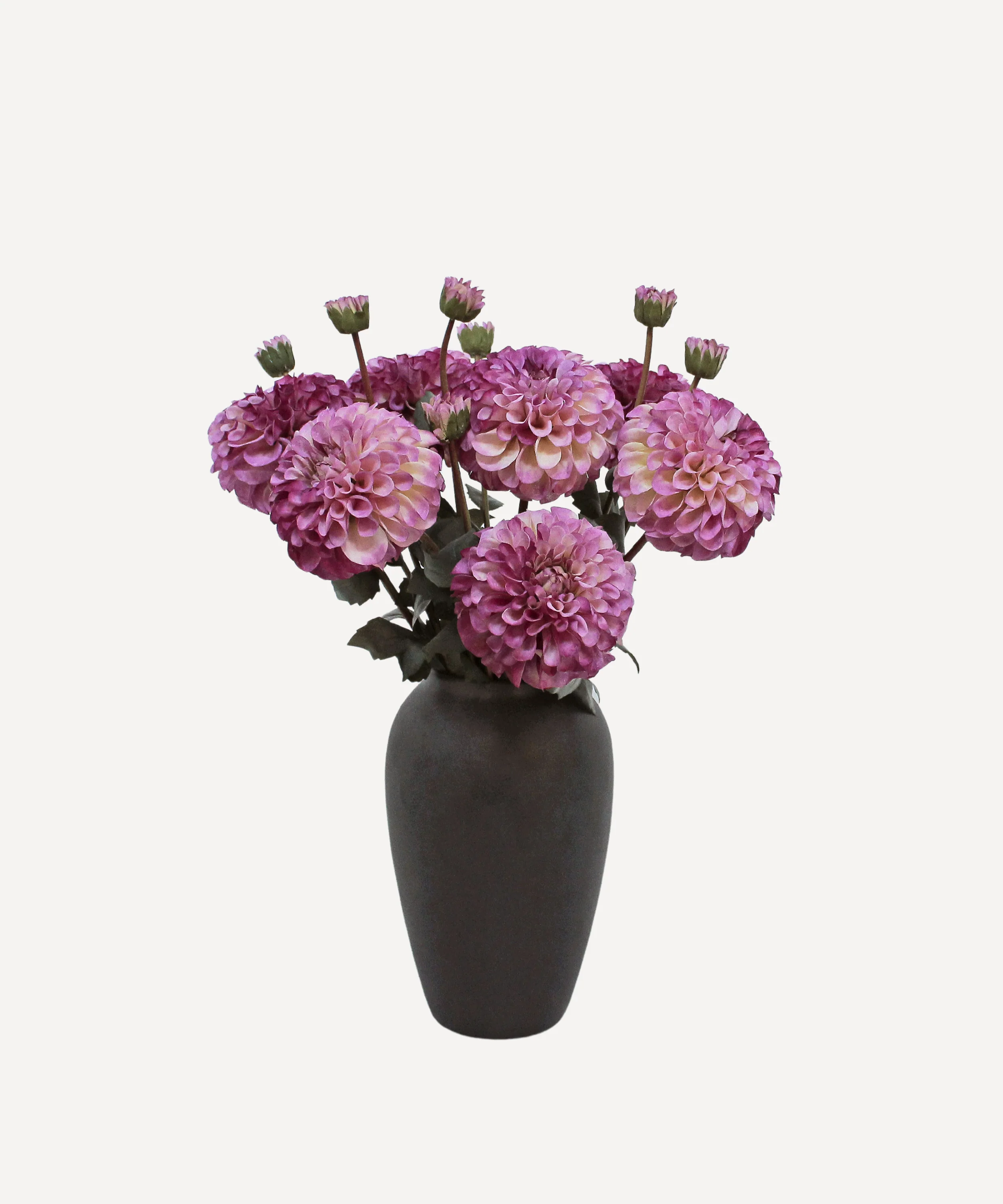 Pom Pom Dahlias - Faux Flower Stems - Blush Red, Soft Purple, Red, Cream - Image 23