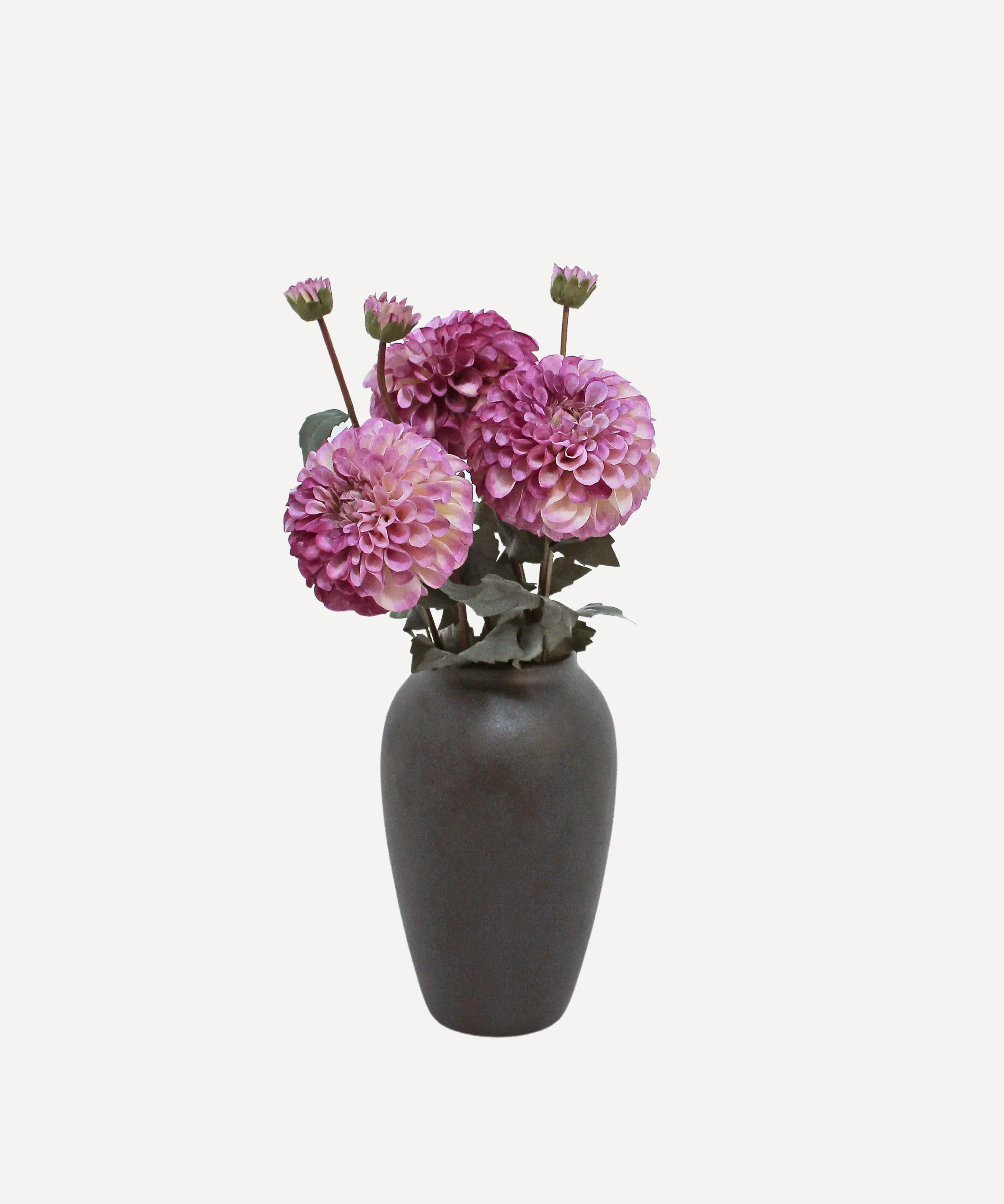Pom Pom Dahlias - Faux Flower Stems - Blush Red, Soft Purple, Red, Cream - Image 9