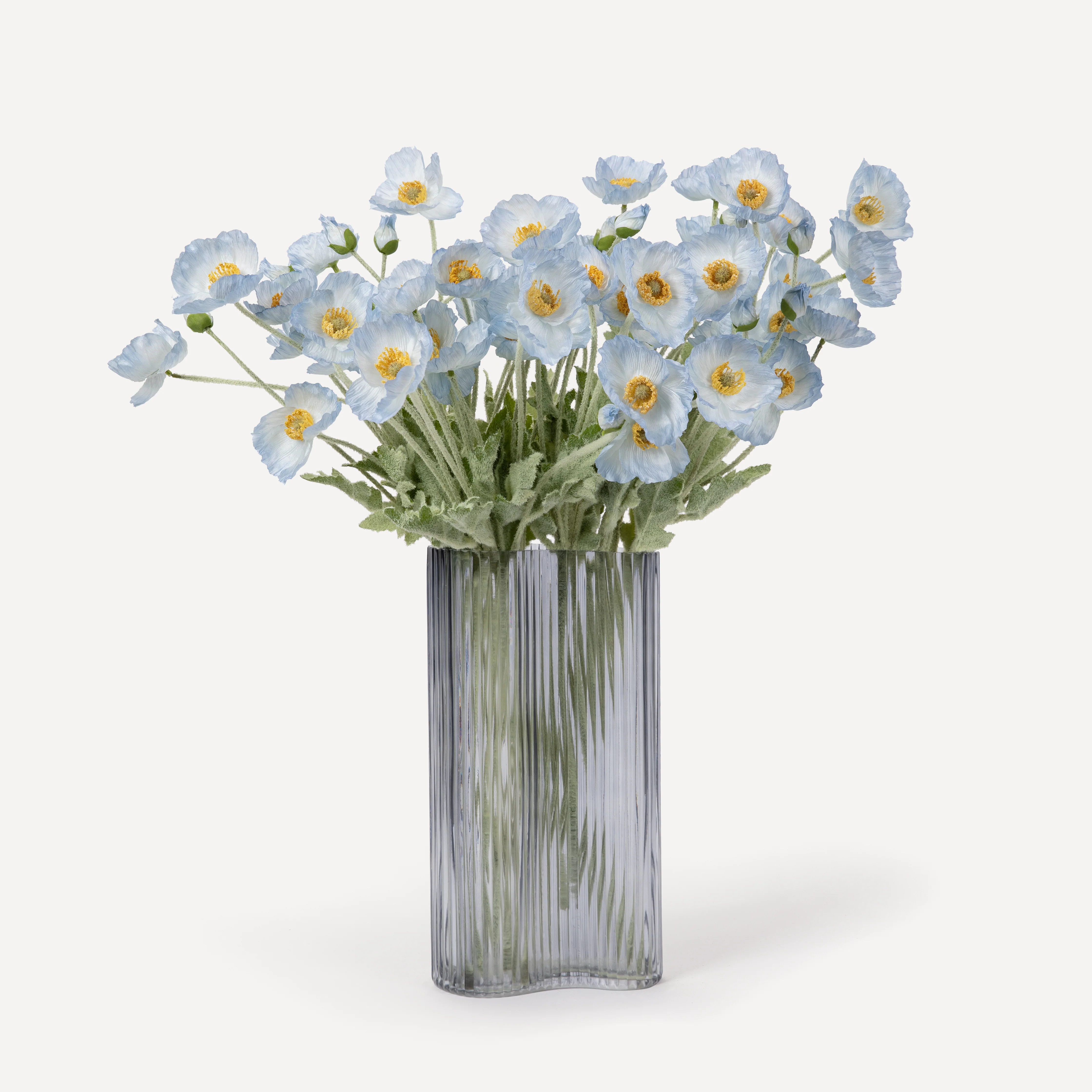 Poppies - Faux Flower Stems - Cherry Cream, Purple, Yellow, Blue, Peach, Peach Coral, Red, Coral, Lavender, Lilac - Image 10