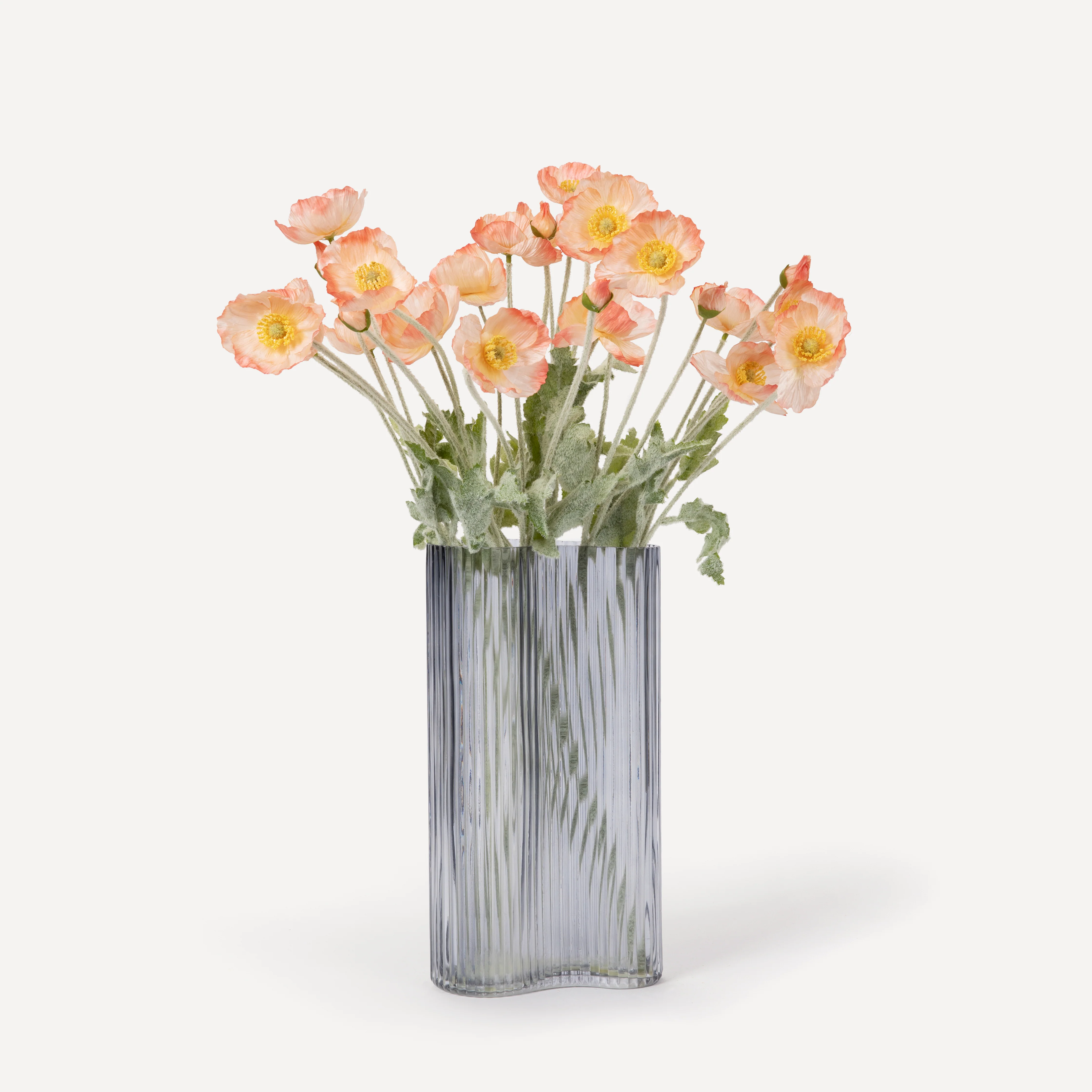 Poppies - Faux Flower Stems - Cherry Cream, Purple, Yellow, Blue, Peach, Peach Coral, Red, Coral, Lavender, Lilac - Image 17