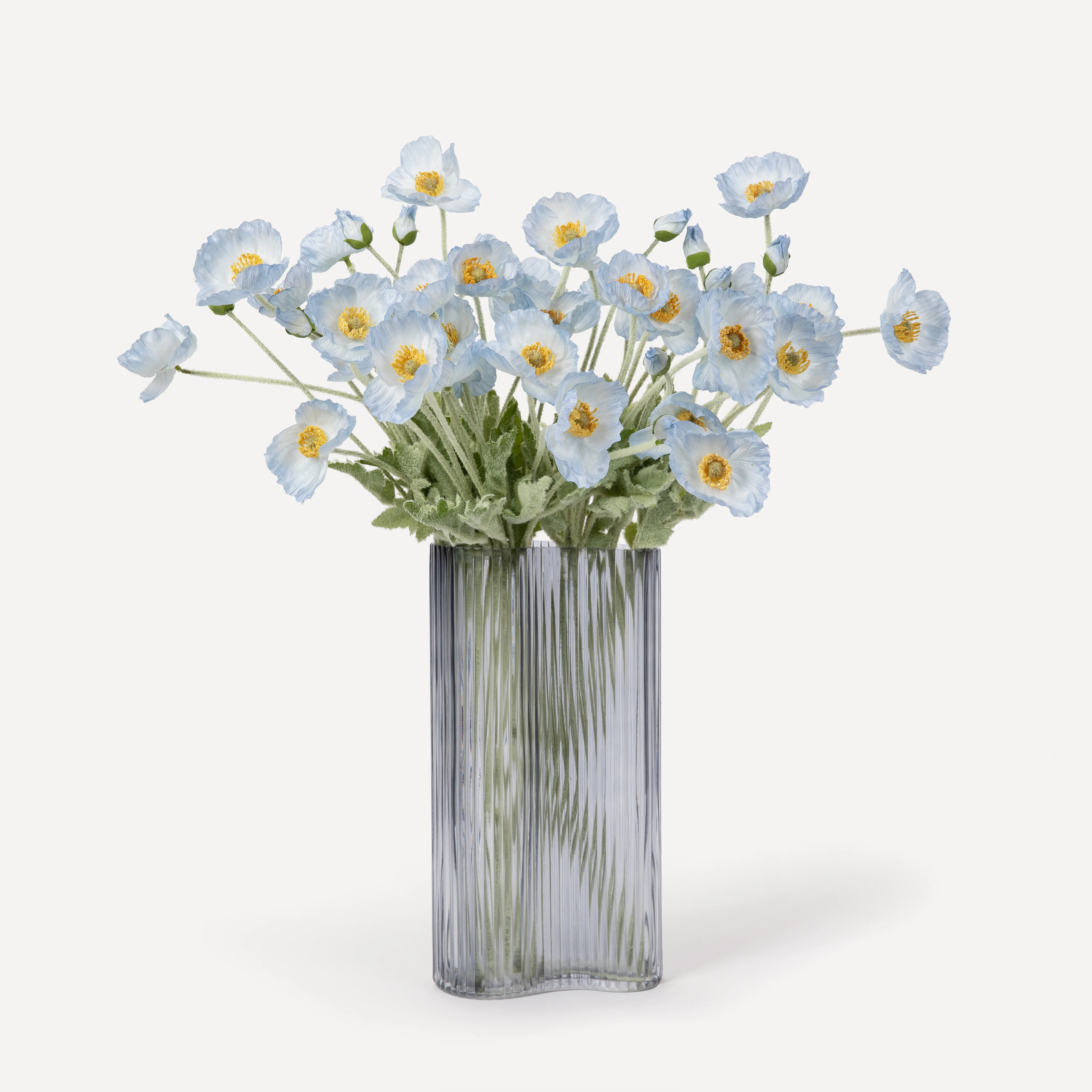 Poppies - Faux Flower Stems - Cherry Cream, Purple, Yellow, Blue, Peach, Peach Coral, Red, Coral, Lavender, Lilac - Image 23