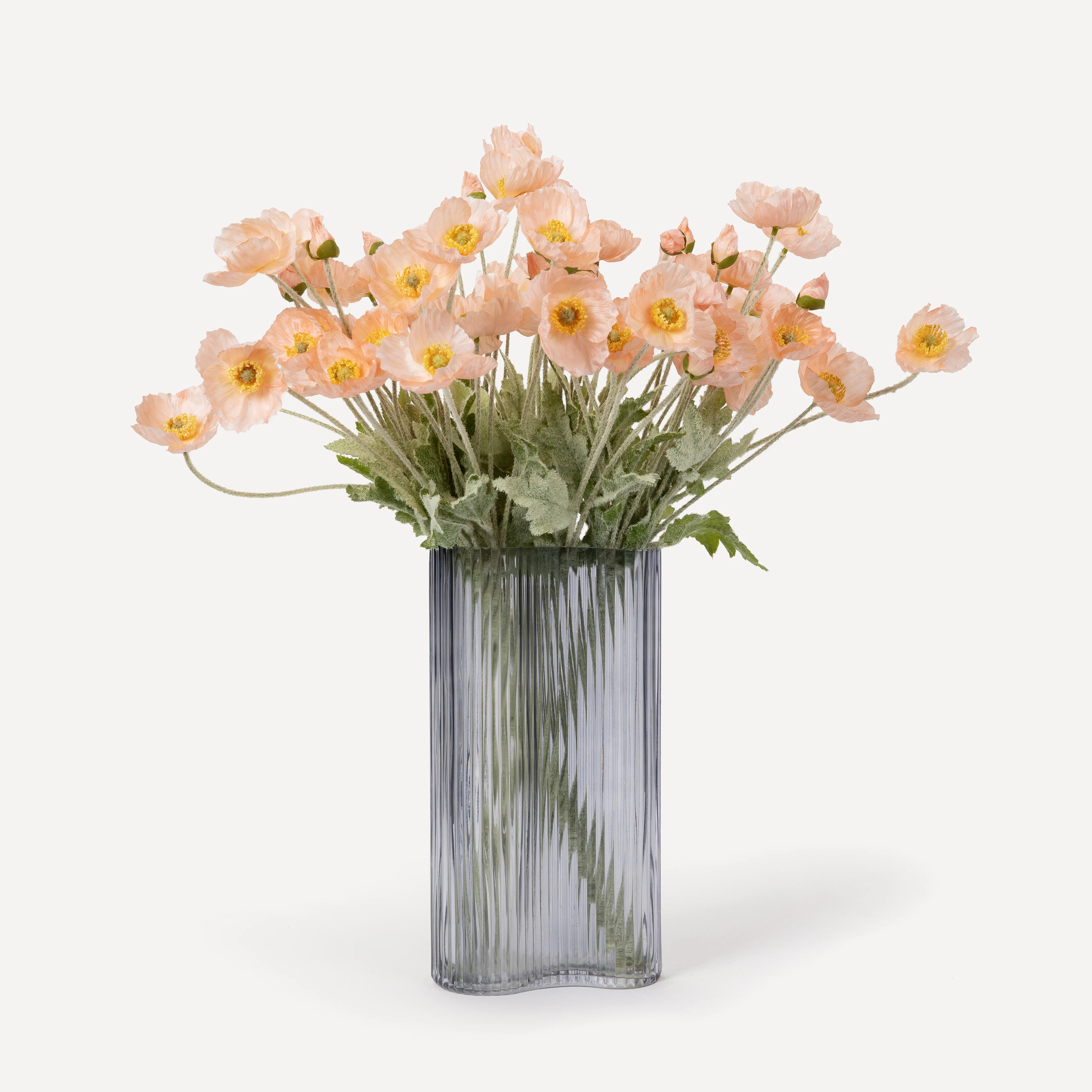 Poppies - Faux Flower Stems - Cherry Cream, Purple, Yellow, Blue, Peach, Peach Coral, Red, Coral, Lavender, Lilac - Image 3