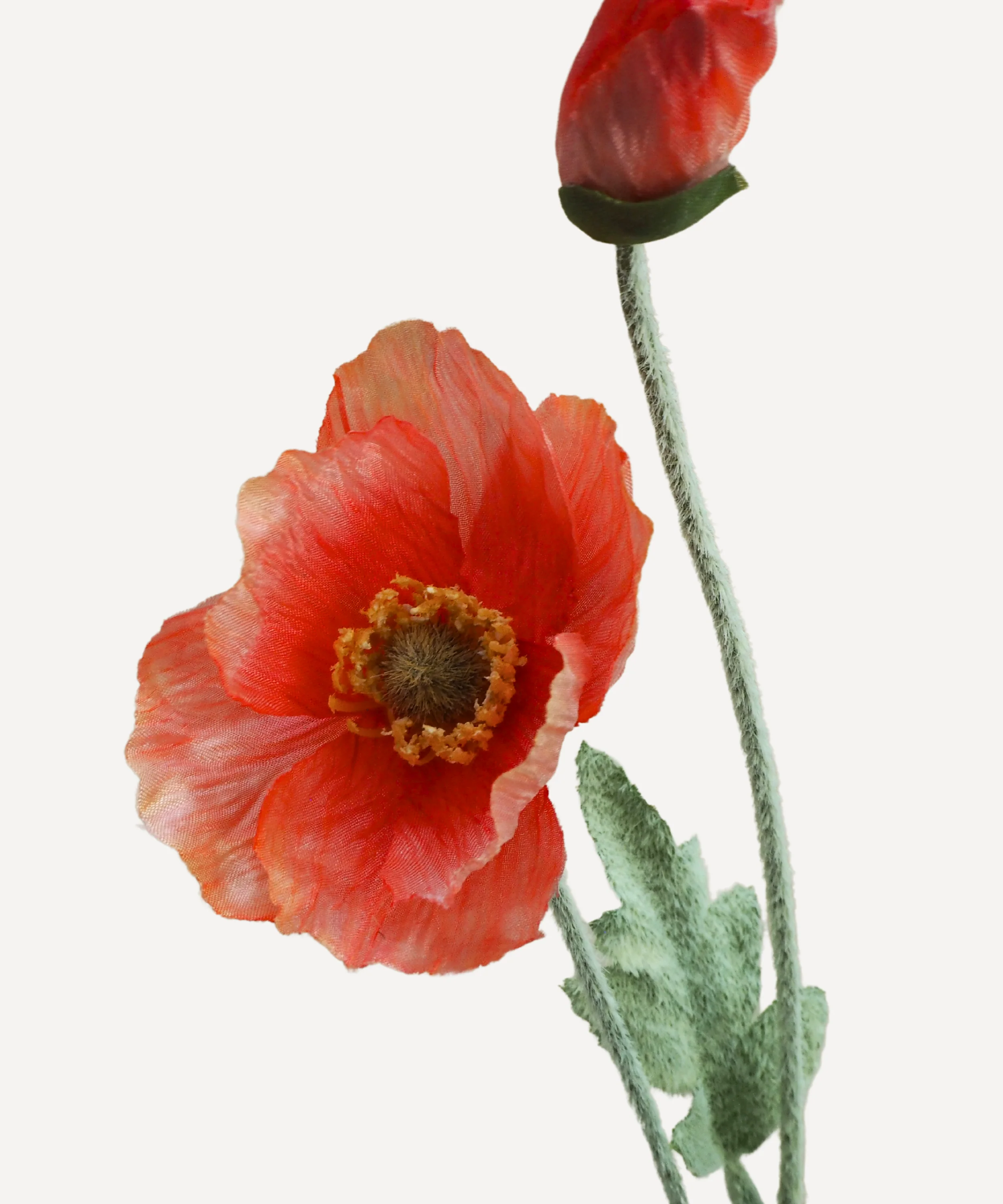 Poppies - Faux Flower Stems - Cherry Cream, Purple, Yellow, Blue, Peach, Peach Coral, Red, Coral, Lavender, Lilac - Image 32