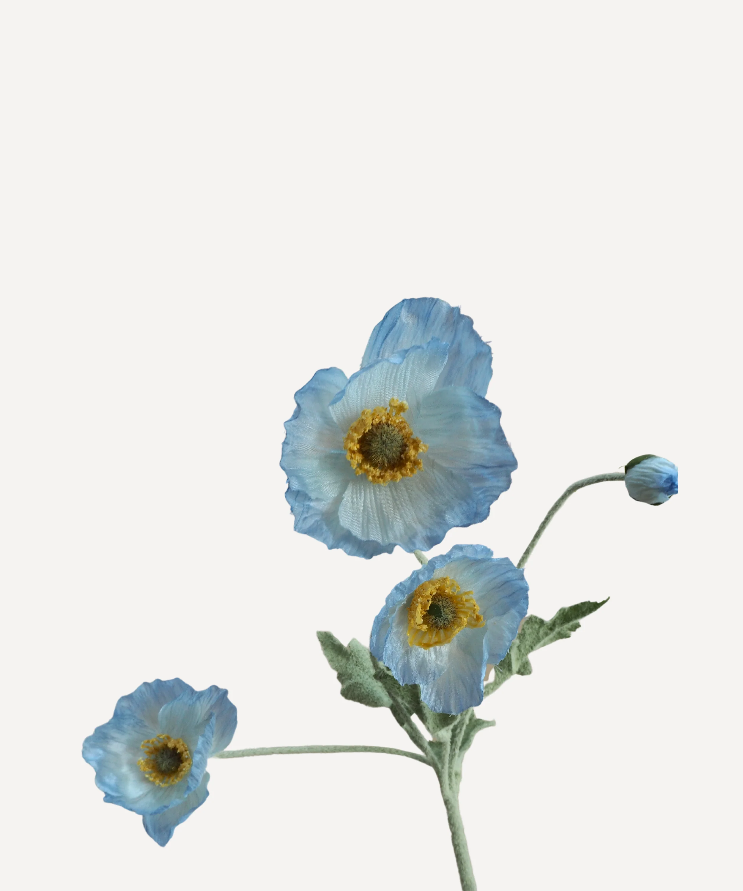 Poppies - Faux Flower Stems - Cherry Cream, Purple, Yellow, Blue, Peach, Peach Coral, Red, Coral, Lavender, Lilac - Image 36
