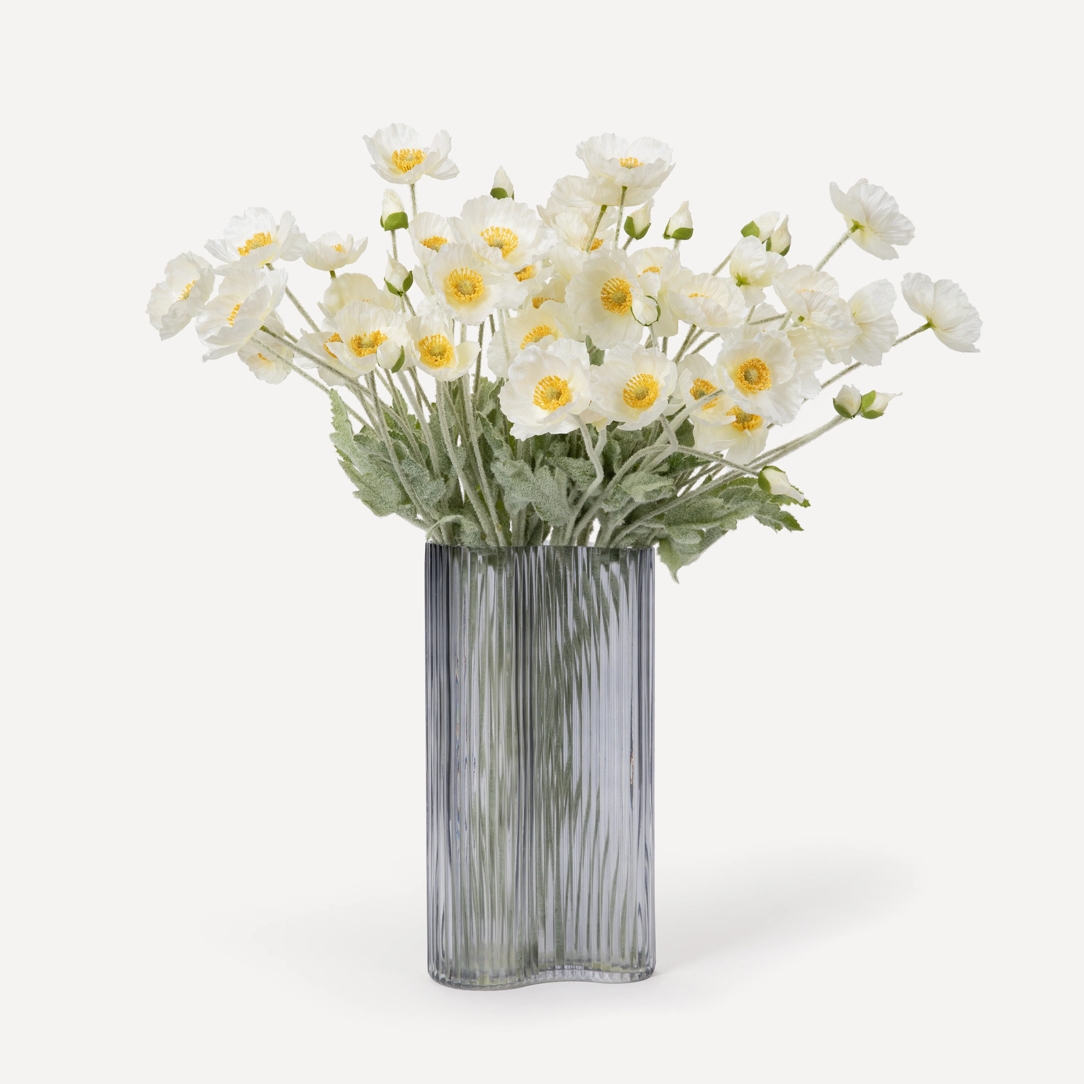Poppies - Faux Flower Stems - Cherry Cream, Purple, Yellow, Blue, Peach, Peach Coral, Red, Coral, Lavender, Lilac - Image 4