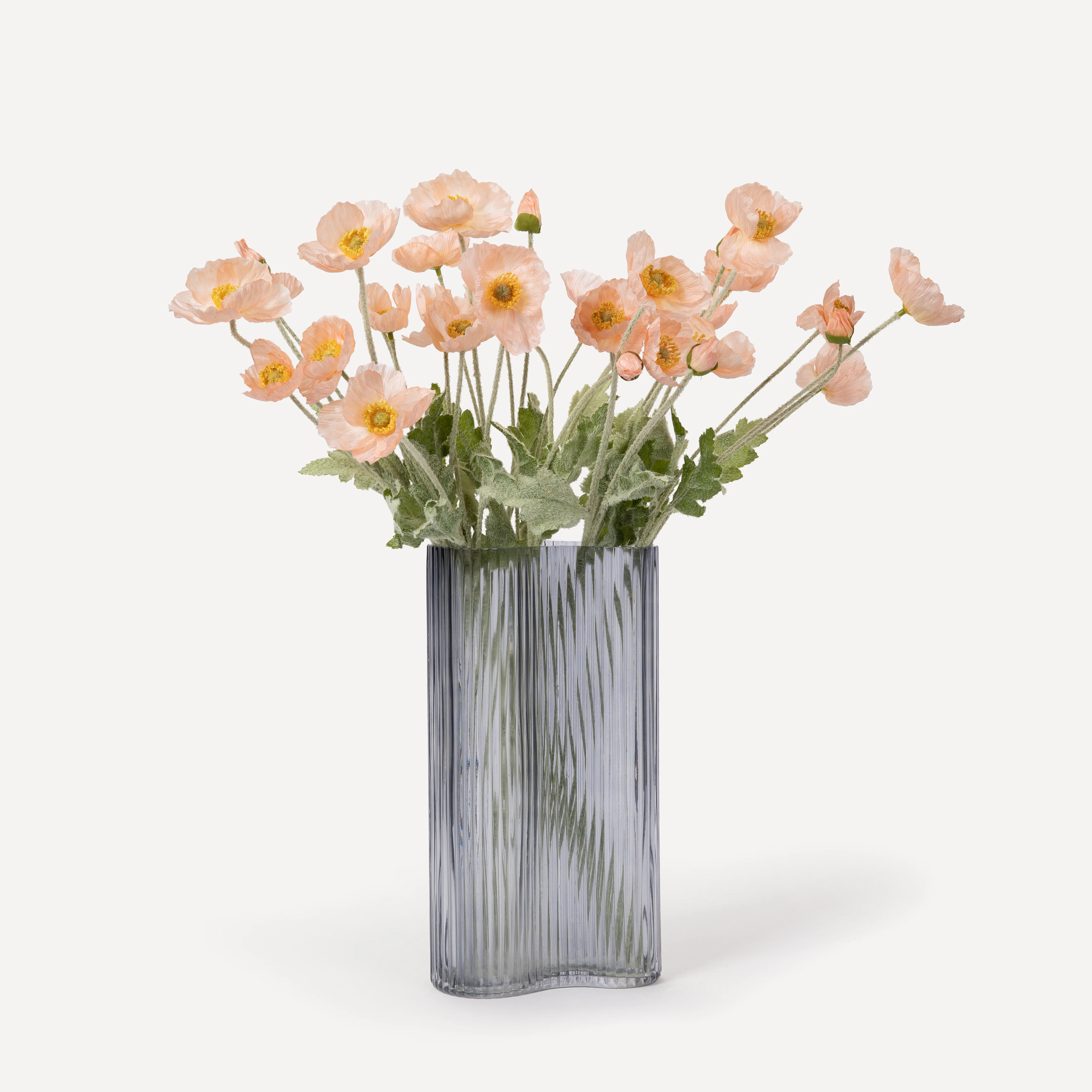 Poppies - Faux Flower Stems - Cherry Cream, Purple, Yellow, Blue, Peach, Peach Coral, Red, Coral, Lavender, Lilac - Image 40