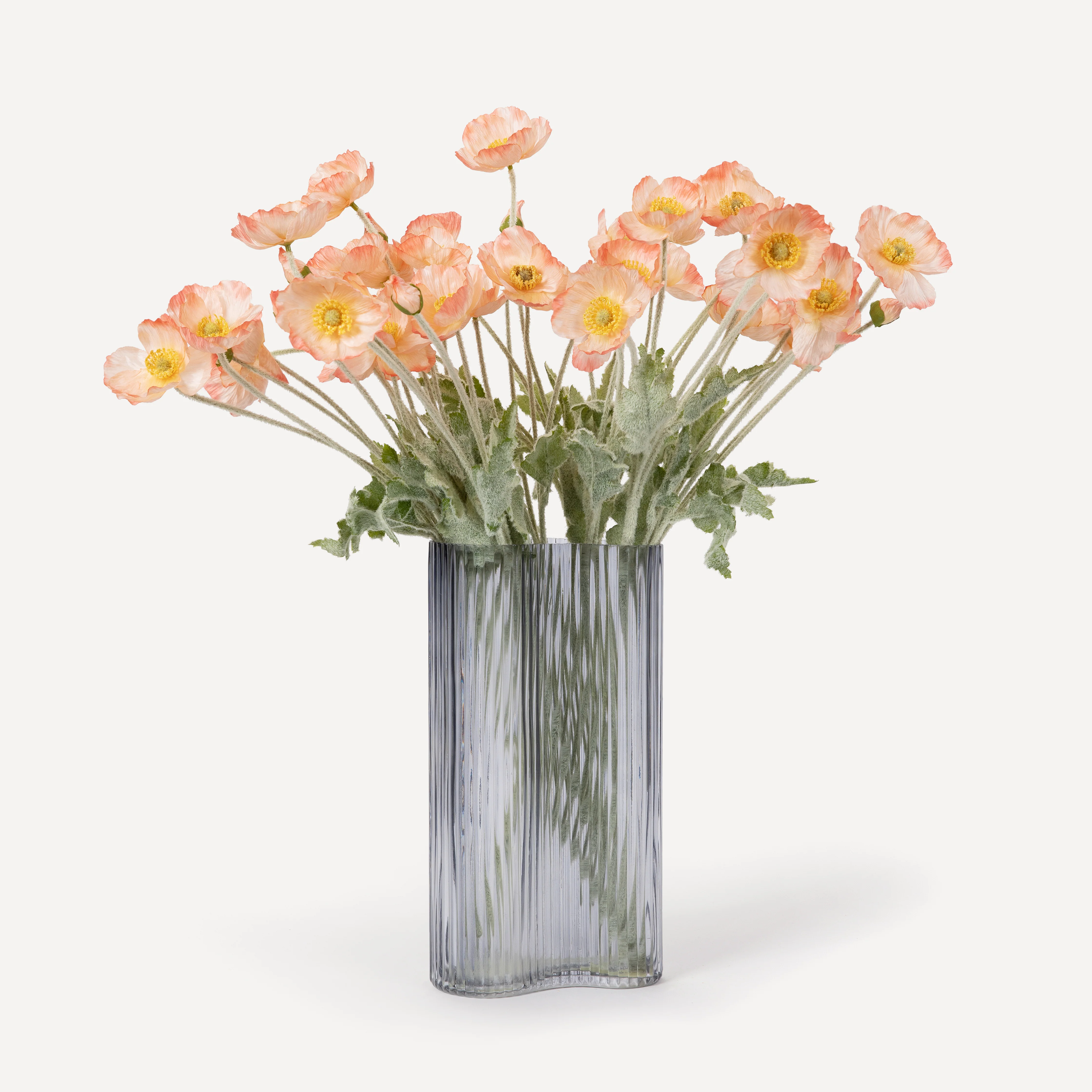 Poppies - Faux Flower Stems - Cherry Cream, Purple, Yellow, Blue, Peach, Peach Coral, Red, Coral, Lavender, Lilac - Image 42