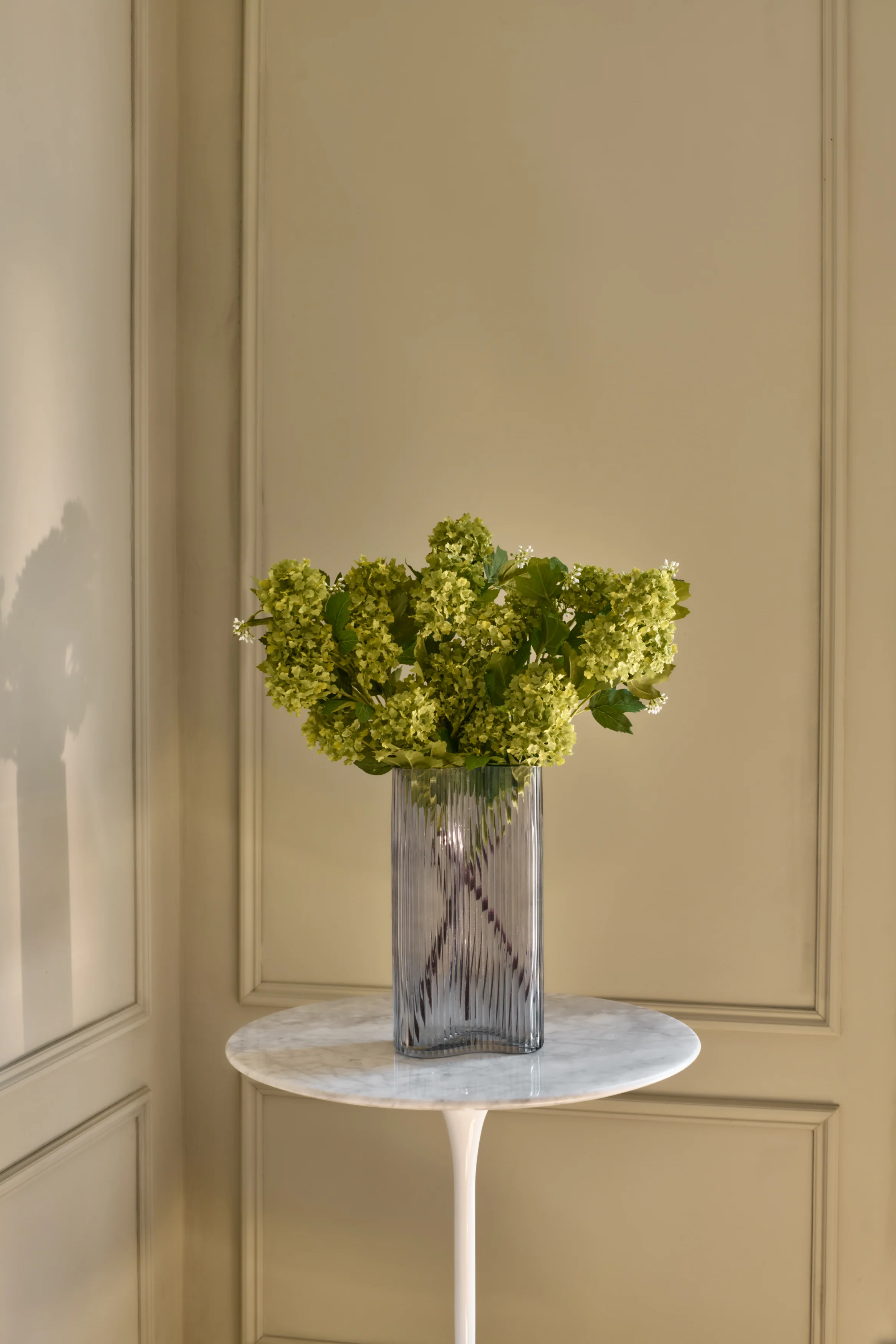 Small Hydrangeas - Faux Flower Stems - Green, Light Green, White - Image 3