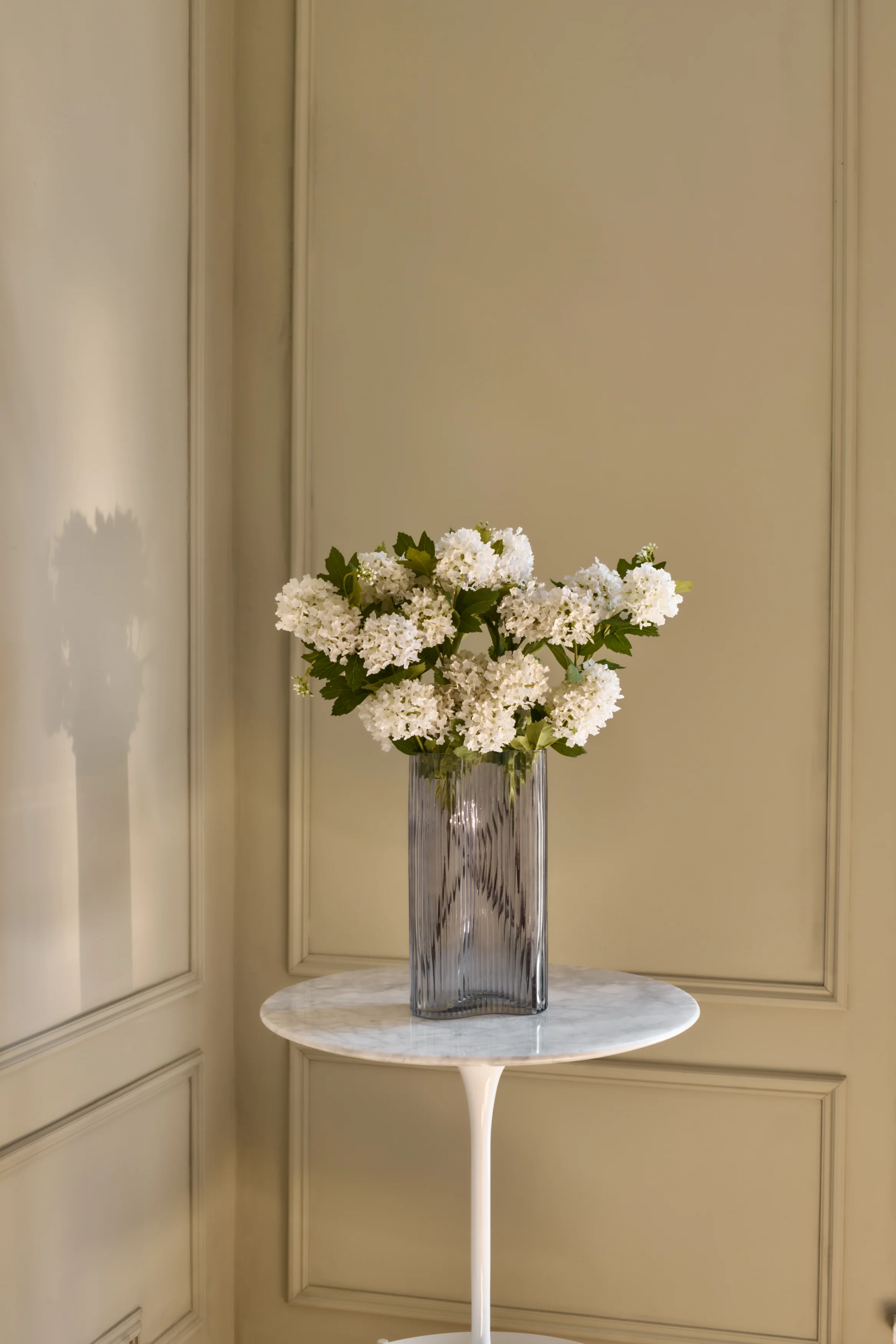 Small Hydrangeas - Faux Flower Stems - Green, Light Green, White - Image 4