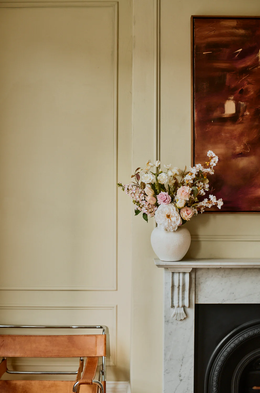 Emily - Faux Flower Arrangement - Whites & Pinks - Image 3